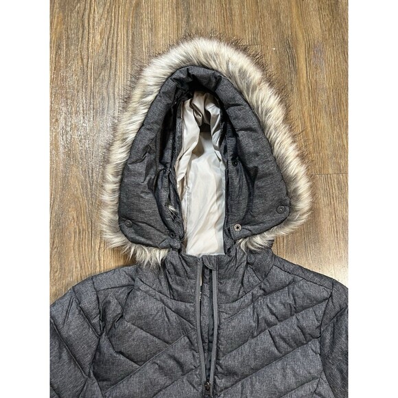 Eddie Bauer Slate Mountain Down Hooded Coat, Gray Heather, Women’s Size XS - Picture 4 of 12
